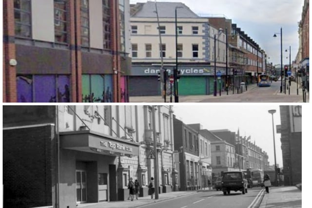 How the street looked in 1983 and 40 years later, courtesy of Google Maps.