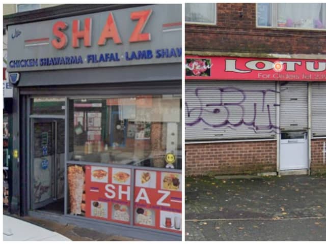 Two Sheffield restaurants - Shaz Takeaway in East Bank Road and Lotus Chinese Takeaway in Spital Hill - have been fined £10,000 each by the Home Office.