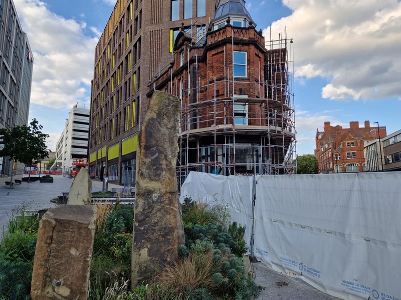 Corner of Pinstone Street and Cambridge Street. The renovations will bring it back into use for the first time in over seven years.