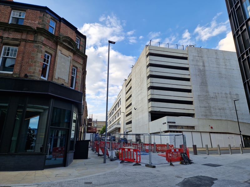 Cambridge Street, 2023, when both Cole Brothers and Henry's Cafe Bar are both gone - but plans are in place to bring them back into use.