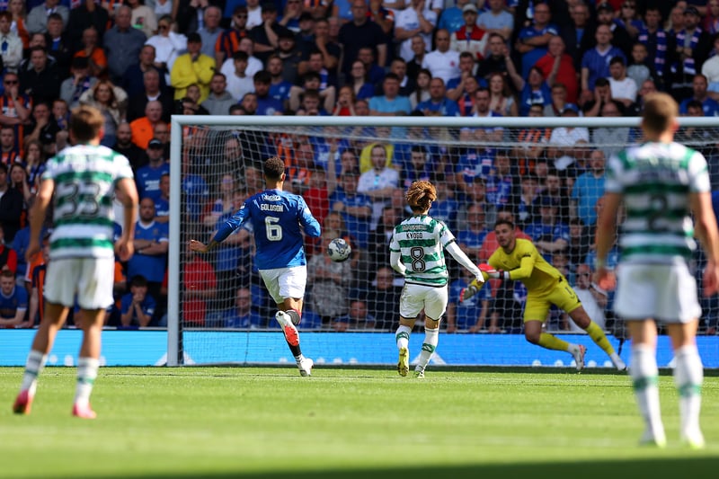 Kyogo Furuhashi scores the only goal of the match for Celtic.