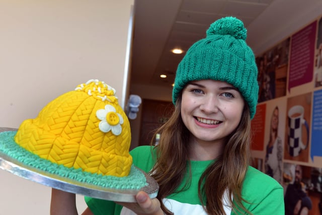 Martha Collison gave her support to Macmillan's World's Biggest Coffee Morning at Npower in 2016.