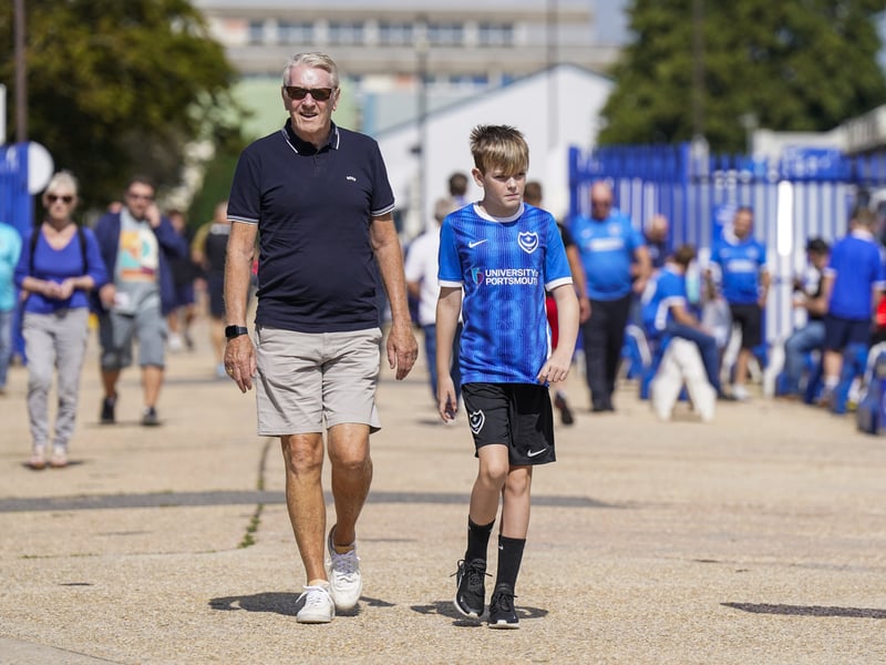 Fans arrive at Fratton Park ahead of Portsmouth v Peterborough United