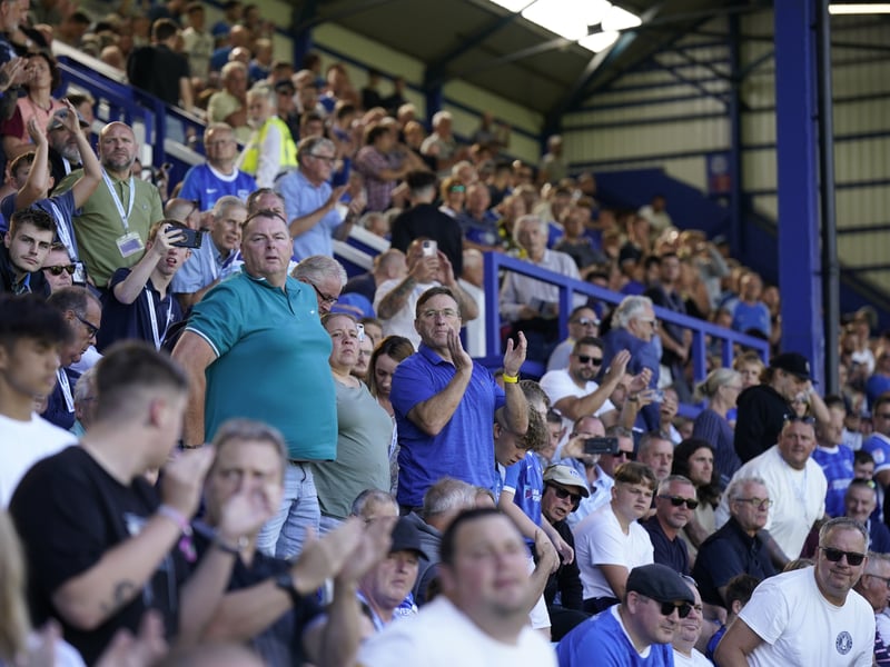 Pompey fans take in the atmosphere at Fratton Park