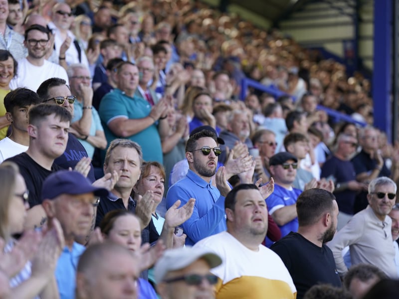 Pompey fans take in the atmosphere at Fratton Park