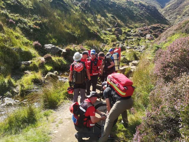 There were seven total incidents on Saturday and Sunday. (Photo courtesy of Edale Mountain Rescue)