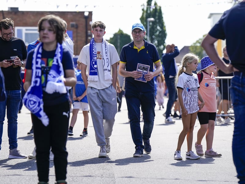 Fans arrive at Fratton Park ahead of Portsmouth v Peterborough United