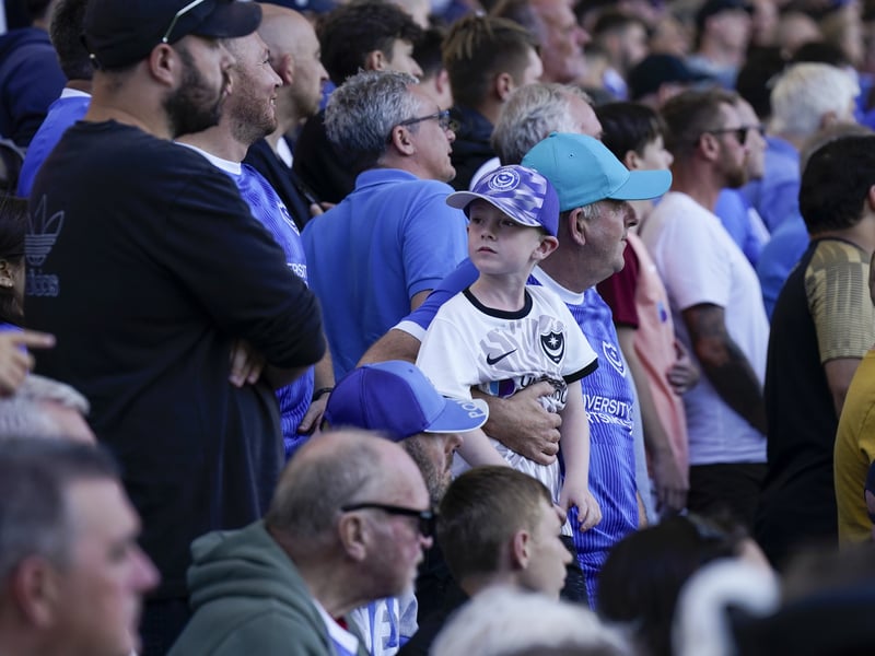 Two generations of Pompey fans