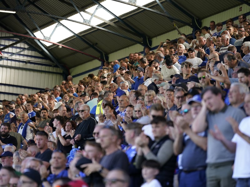 Fans in attendance during Pompey v Peterborough United
