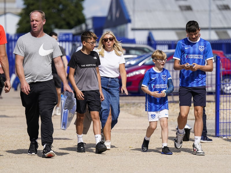 Fans arrive at Fratton Park ahead of Portsmouth v Peterborough United