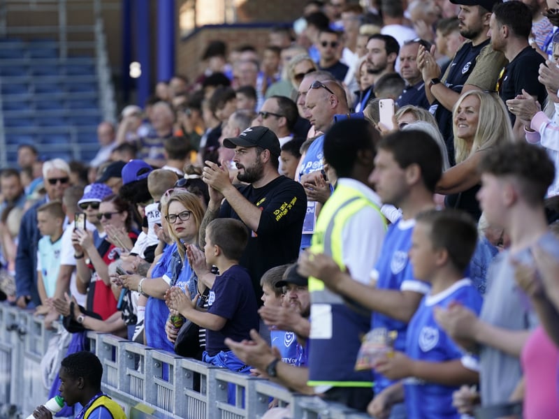 Fans celebrate win over Peterborough United