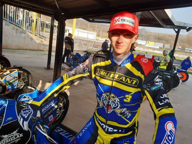Tobiasz Musielak top scored for Sheffield with 16 points as Sheffield lost at Peterborough .  PIcture: David Kessen, National World