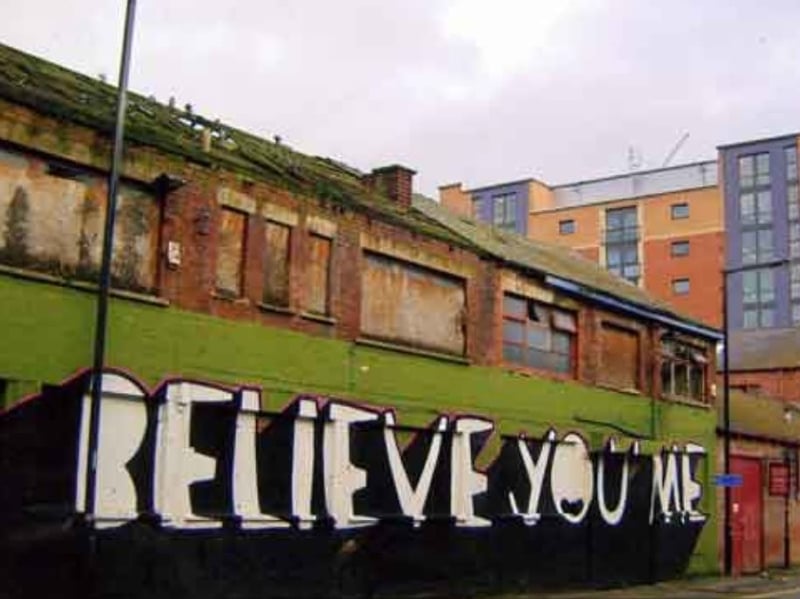 Mural on Sidney Street, Sheffield, by the artist Kid Acne, pictured in around 2010. Photo: Mary Rhodes/Picture Sheffield