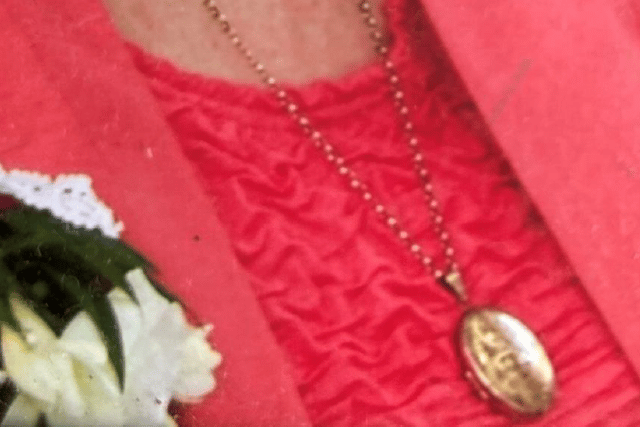 The stolen locket pictured here contains the owner's only existing picture of a loved one 