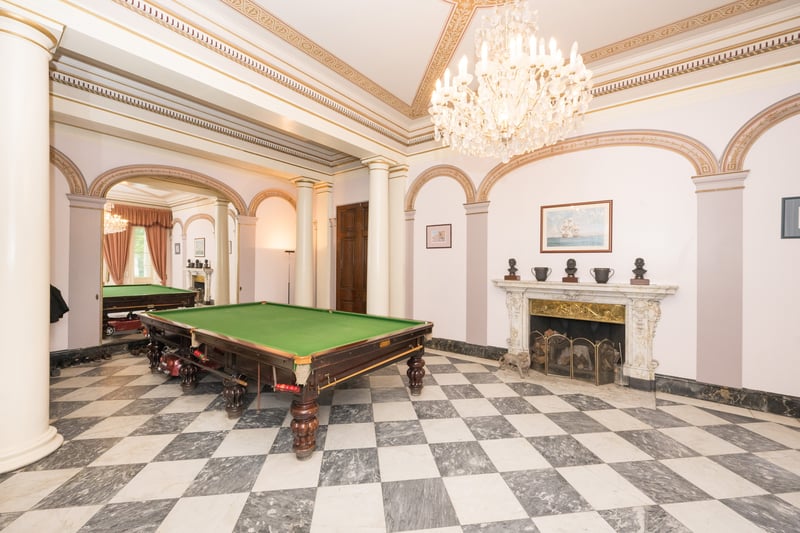 The games room inside the property