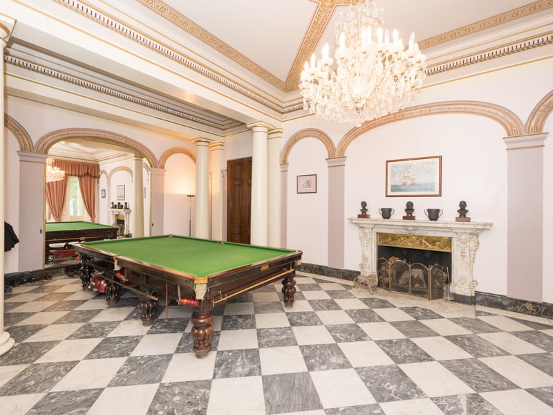 The games room inside the property
