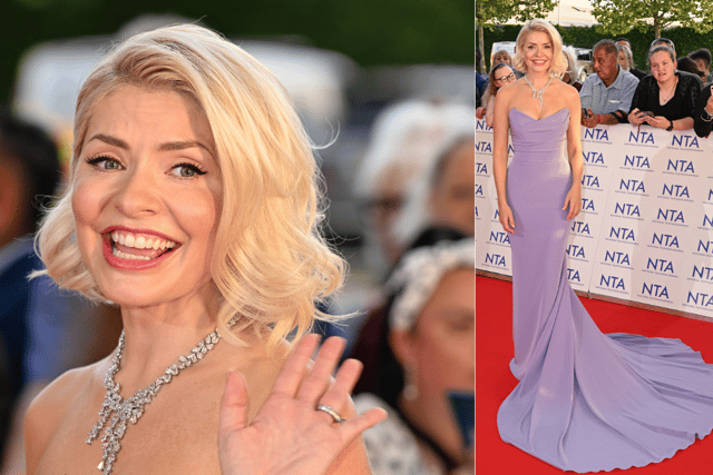 Holly Willoughby arrives on the NTA red carpet (Credit: Getty)