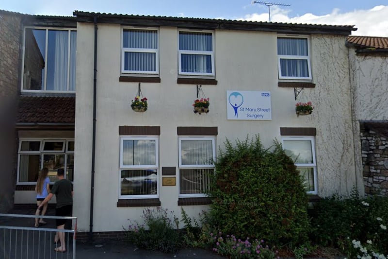 Number five in the top ten of GP practices in Bristol, north Somerset and South Gloucestershire was St Mary Street Surgery. Of the 126 patients who responded to the GP survey, 89.5% said their experience at the practice was either good or very good. This included 59.1% saying the practice was "very good", the highest grade on the survey.