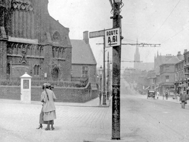 Wicker Congregational Church, at the junction of Burngreave Road and Ellesmere Road, Sheffield, in July 1923. Photo: Picture Sheffield