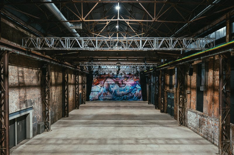 Much of the SWG3 arts venue is retrofitted from old warehouses by the River Clyde - but this is no more apparent than in the Galvanizers Yard. Formerly a warehouse filled with the sound of pounding steel as it was prepared for the shipbuilding on the River Clyde.