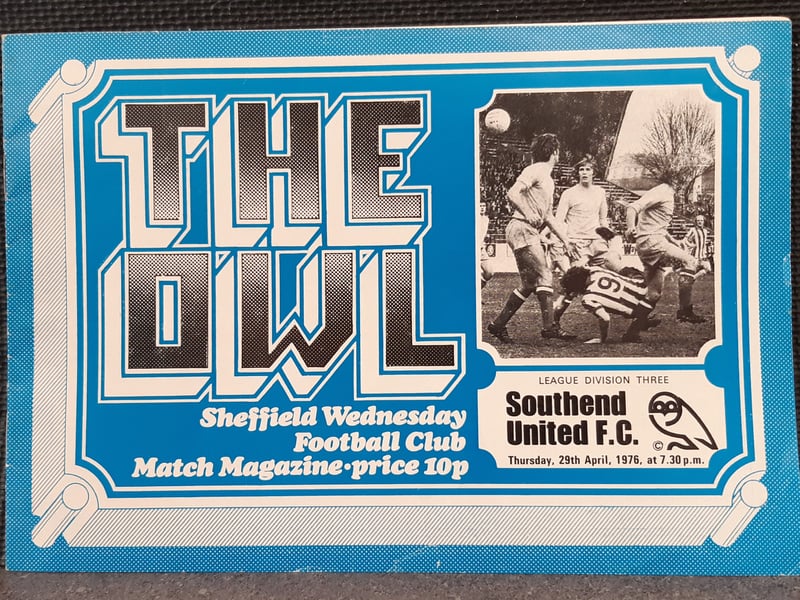 Owls v Southend, from April 1976, a third division match that the Owls won 2-1