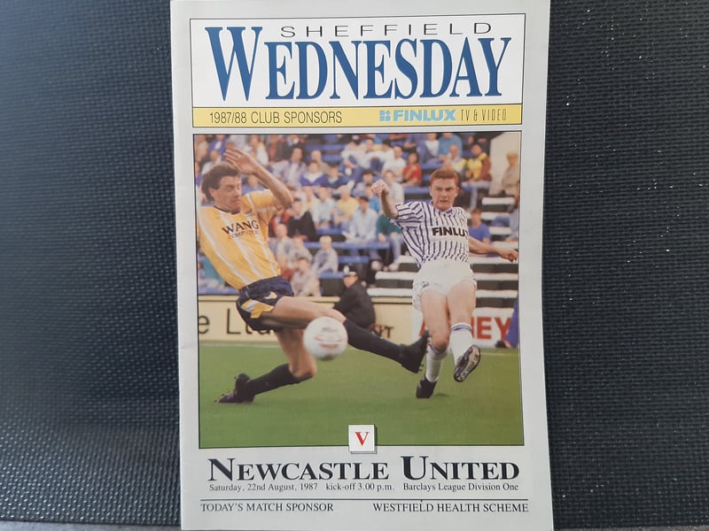 The Owls lost this top flight match against Newcastle, 1-0, on August 22 1987. But it was against a side with a certain emerging talent, Paul Gascoigne, listed among the visiting players