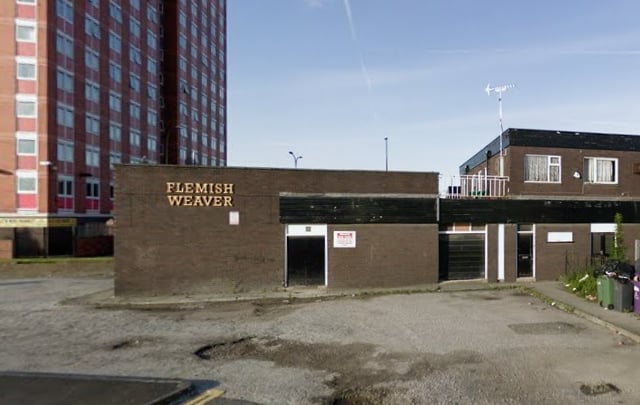 The Flemish Weaver was built in the 1970s to serve Salford's Pendleton Estate. It had a fearsome reputation, according to many who remember the pub. One person told how you 'couldn't leave in one piece without buying at least one item from a range of Adidas sports bags', before adding 'I lived in the tower block, so (this) was my local and kept me in Cypriot Bensons for years'. Another person recalled: "(I) was working in the flats over the road, nipped in for a pint at dinner. There was a ‘gangland’ funeral wake on. Bad.” The Flemish Weaver shut down in 2014.