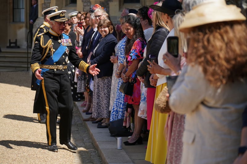 The King presented Royal Victorian Order honours to Royal Navy personnel who took part in Queen Elizabeth II’s Funeral Processions, including those who drew the State Gun Carriage.