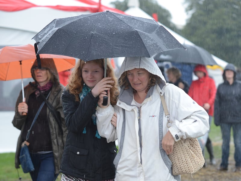 Crowds brave the rain as BBC's The One Show comes to Endcliffe Park, Sheffield, in August 2012