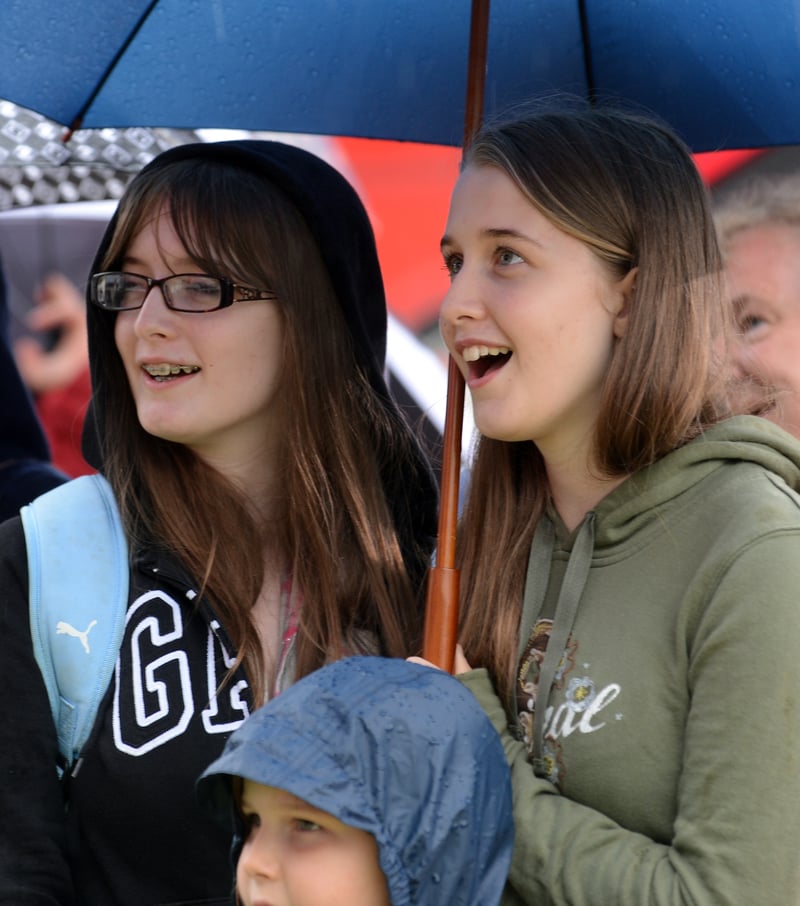 Crowds look on as BBC's The One Show Road Show visits Endcliffe Park, Sheffield, in August 2012