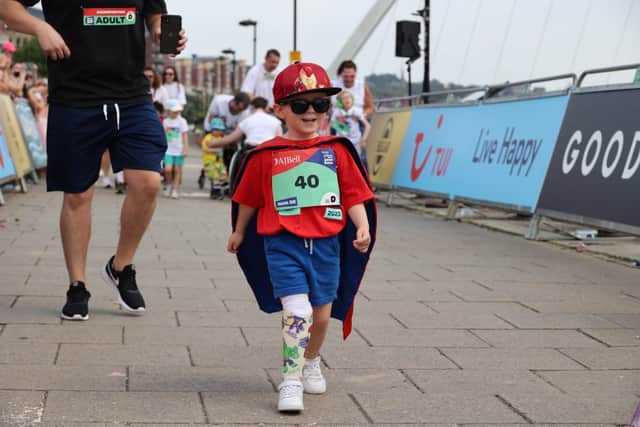 A superhero takes part in the race
Credit: North News and Pictures 