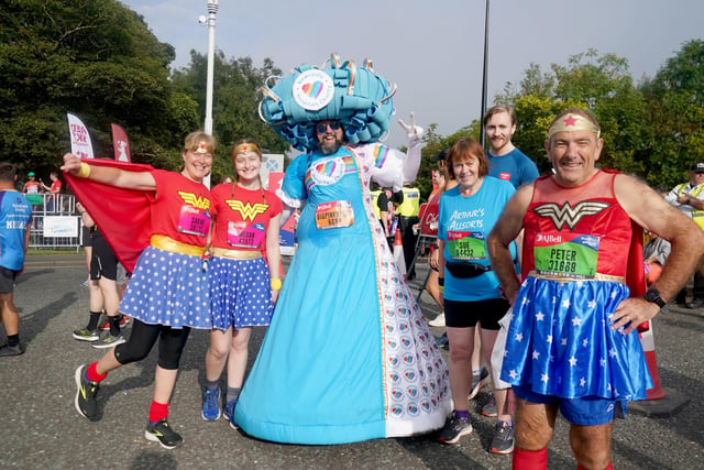 Fancy dress participants prior to the AJ Bell Great North Run 2023
Credit: Owen Humphreys