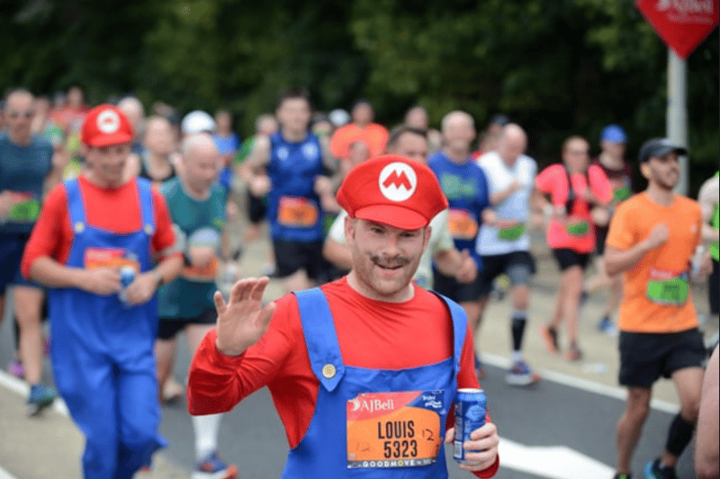 Super Mario takes on the run Credit: Stu Norton