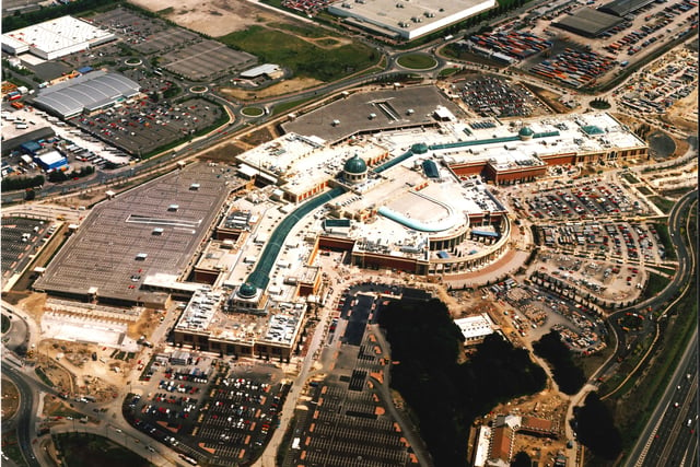 What the Trafford Centre looked like from above when it opened in 1998