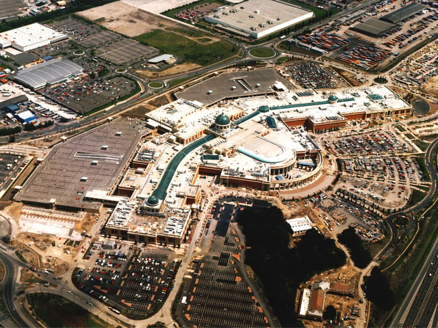 What the Trafford Centre looked like from above when it opened in 1998