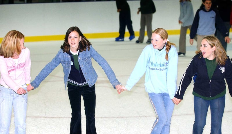 Students from Meadowhead School are amongst the first to sample the skating at the new iceSheffield venue at Don Valley, Sheffield, on May 21, 2003