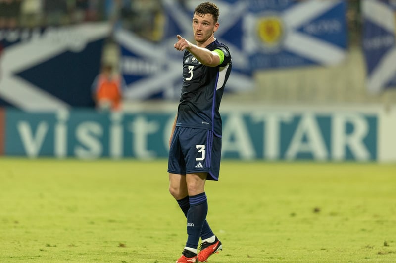 Of course - no Scotland starting XI would look right without Liverpool’s Robertson leading the team out.