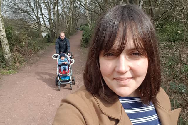 Before her diagnosis, Elena found herself exhausted and struggling to go for walks with her son and her husband, Ben.  