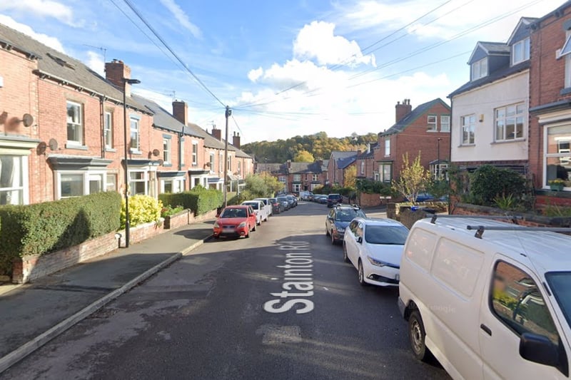 The joint second-highest number of reports of vehicle crime in Sheffield in July 2023 were made in connection with incidents that took place on or near Stainton Road, Greystones, with 3