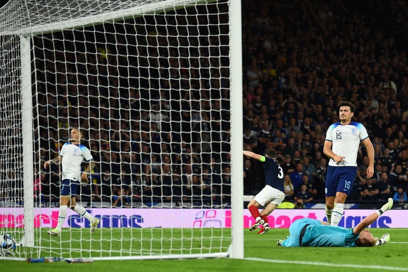 Scotland’s captain was guilty of an inexplicable howler for England’s second – but showed incredible character and ability to create the home team’s only goal.