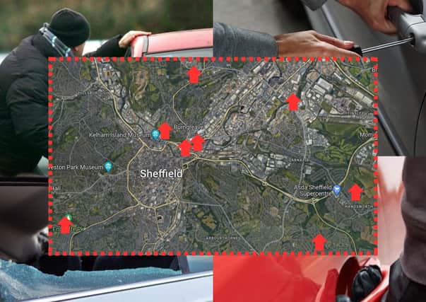 Pictured here are the 8 worst streets in Sheffield for reported vehicle offences