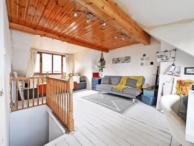 A larger attic bedroom is also available - and it benefits from the best views. (Photo courtesy of Zoopla)