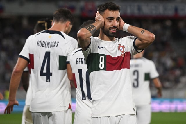 Bruno Fernandes shone for Portugal in back-to-back Euro qualifier wins as they continued their 100 percent record.

Fernandes bagged the winner against second placed side Slovakia in a 1-0 win and provided three assists and a goal during a resounding 9-0 win over Luxembourg.

He is likely to be a key asset for his team in Berlin next summer. (Getty Images)
