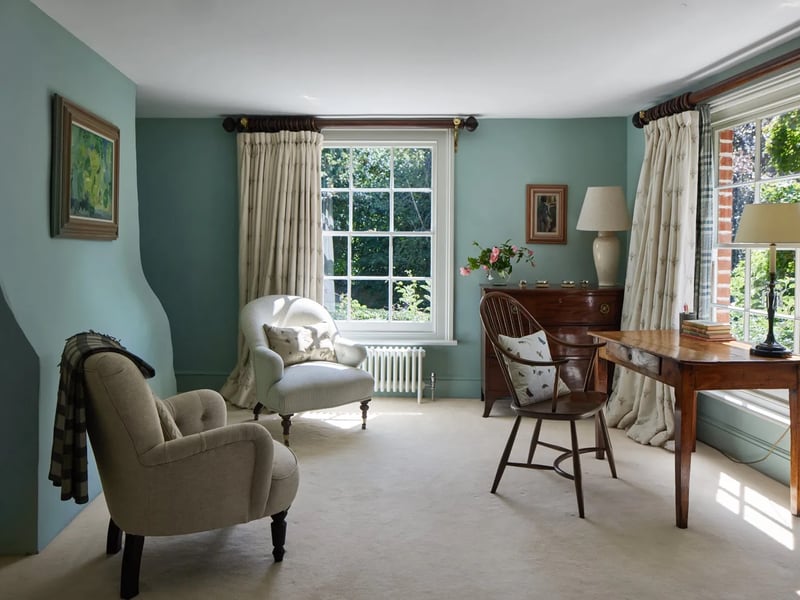 One of the bedrooms on the second floor