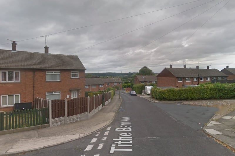 The joint third-highest number of reports of antisocial behaviour in Sheffield in July 2023 were made in connection with incidents that took place on or near Tithe Barn Avenue, Woodhouse, with 4