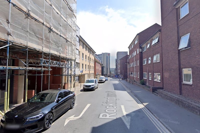 The joint third-highest number of reports of antisocial behaviour in Sheffield in July 2023 were made in connection with incidents that took place on or near Rockingham Street, Sheffield city centre, with 4