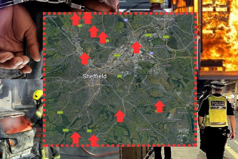 The 10 Sheffield streets hit hardest by vandals and arsonists in July 2023