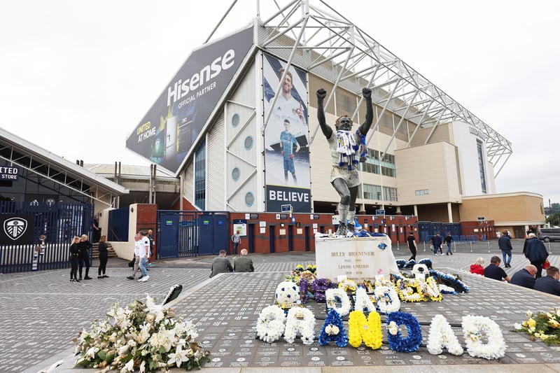 The Bremner statue is also home to hundreds of tributes to family members, which some fans pay tribute to every home game.