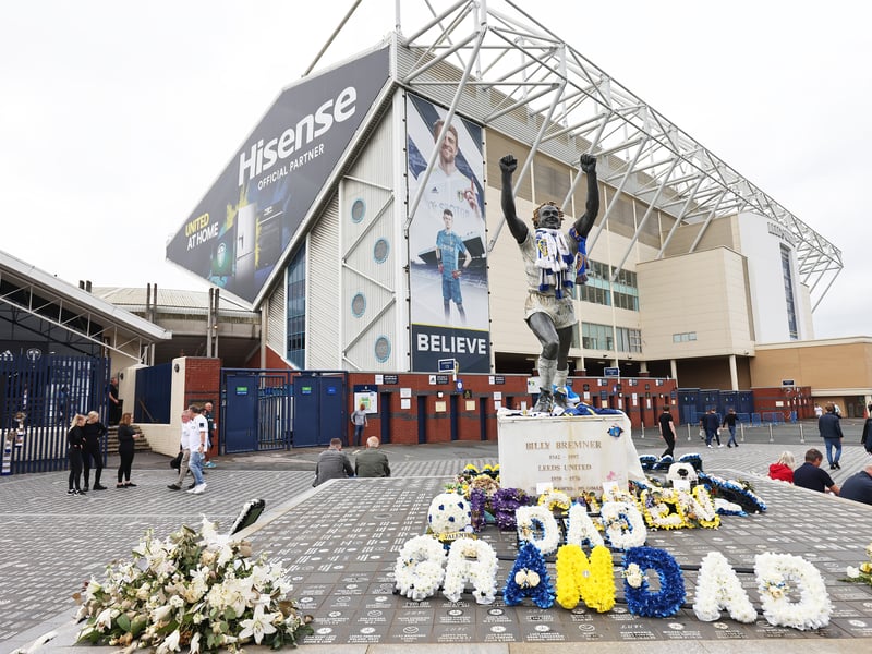 The Bremner statue is also home to hundreds of tributes to family members, which some fans pay tribute to every home game.