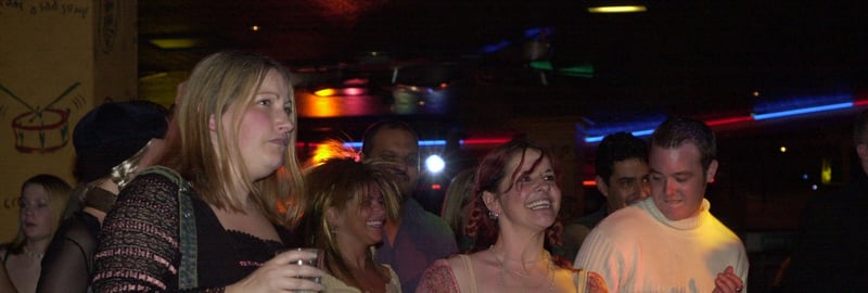 On the dance floor at Brannigans bar in Sheffield's Valley Centertainment leisure complex in October 2002